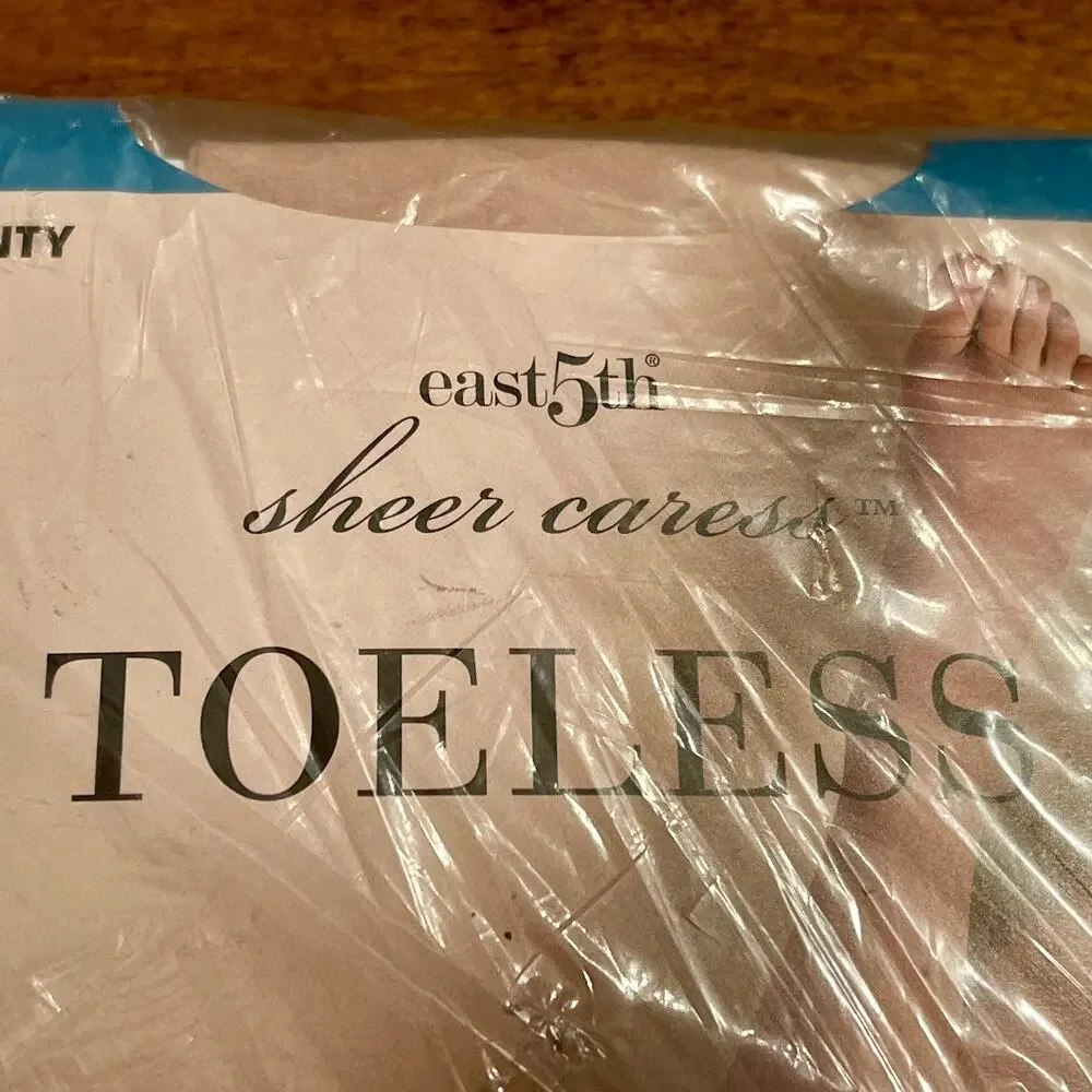 J.C. Penney East 5th Panty Hose Sheer‎ Caress Toeless Silky Sheer 3-Piece Set